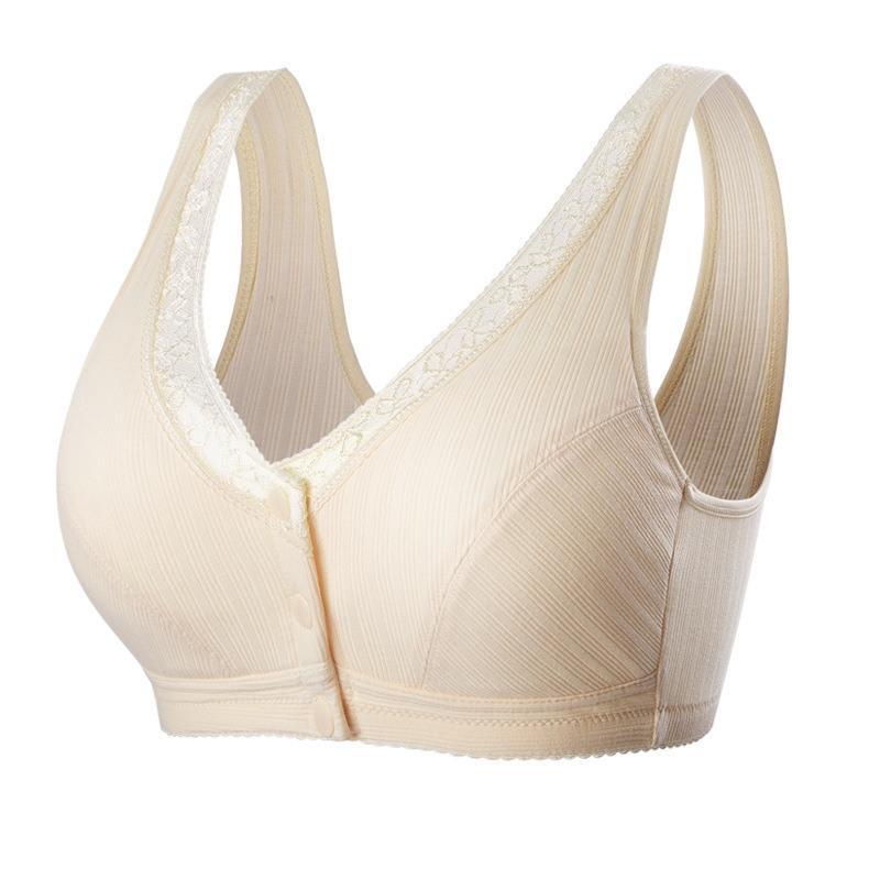 授乳ブラ マタニティブラ 前開き レース ノンワイヤー 育乳ブラ ナイトブラ 授乳ブラジャー  スナップボタン 無地 |  | 05