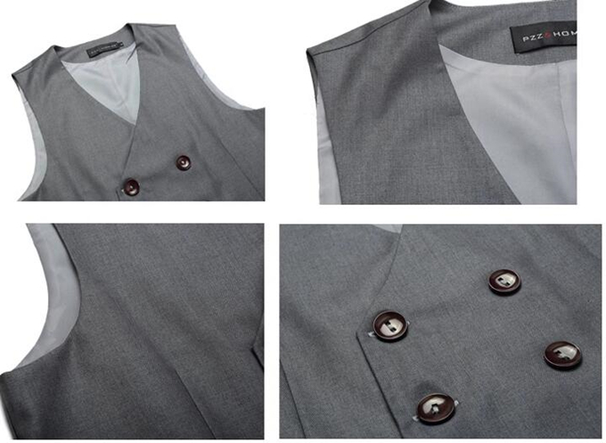 ベスト ジレベスト ダブルボタンバックベルト付きメンズ メンズスーツ