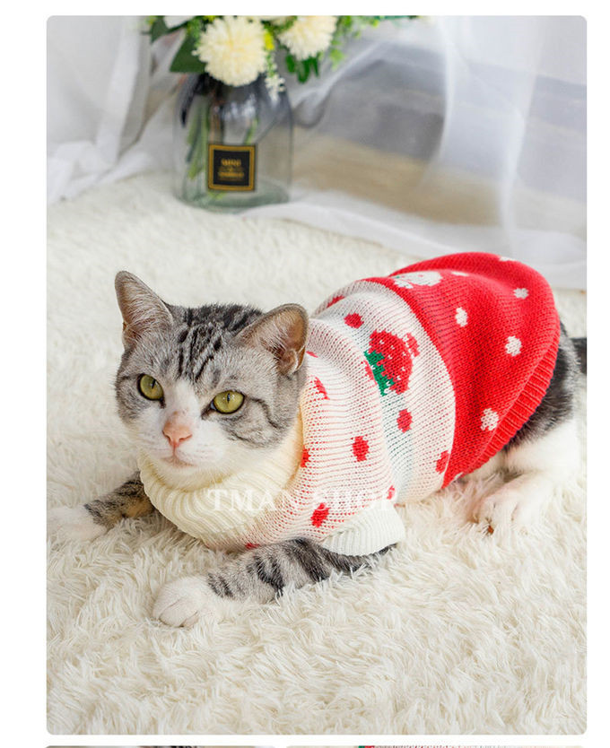 キャット 猫服 セーター ニット カバーオール 厚手 キャット