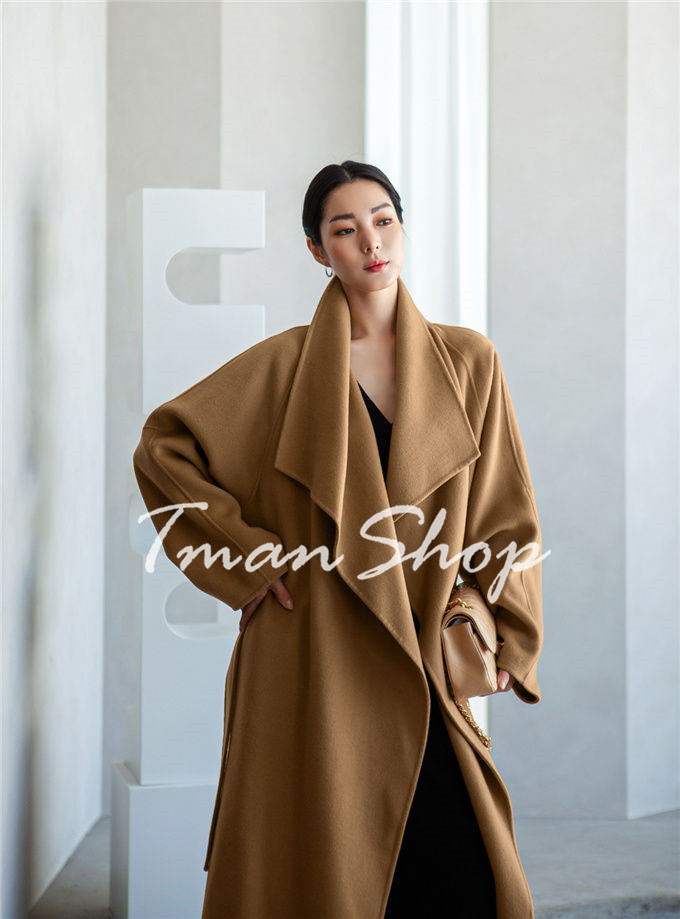 ウールオーバーコート レディース アウター ガウン ロング丈 長袖