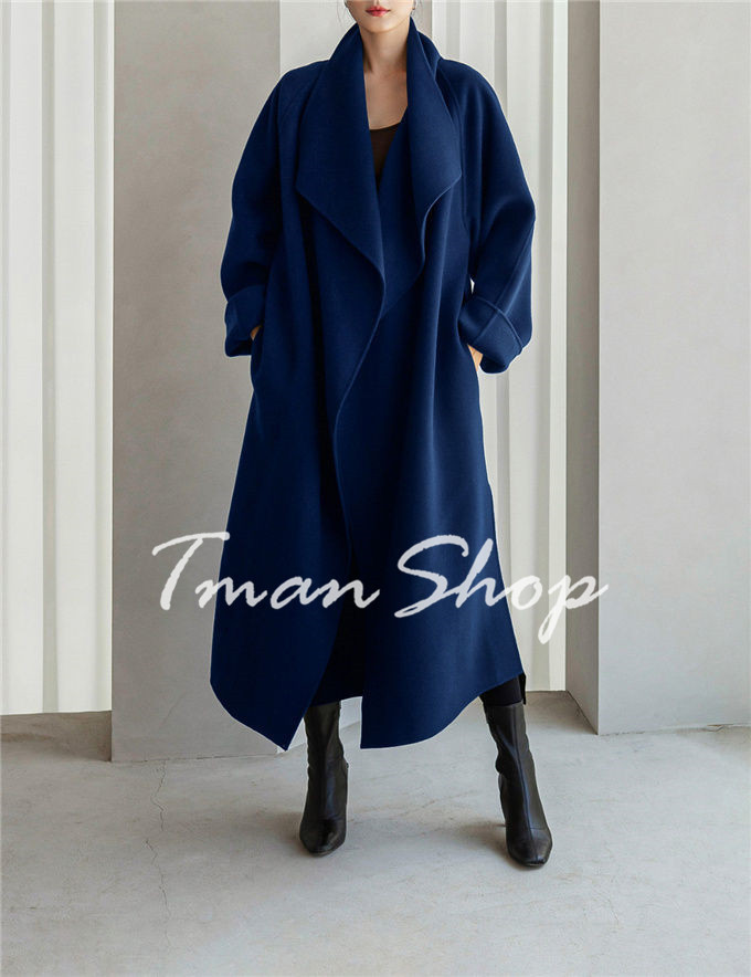 ウールオーバーコート レディース アウター ガウン ロング丈 長袖