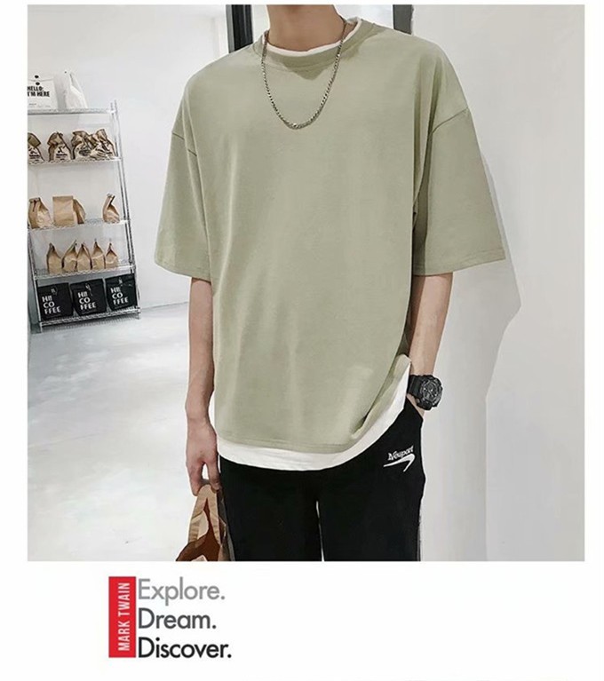 2色 半袖Tシャツ シンプル カジュアル ビジネス ゆったり メンズ トップス 半袖 Tシャツ カジュアル おしゃれ シンプル