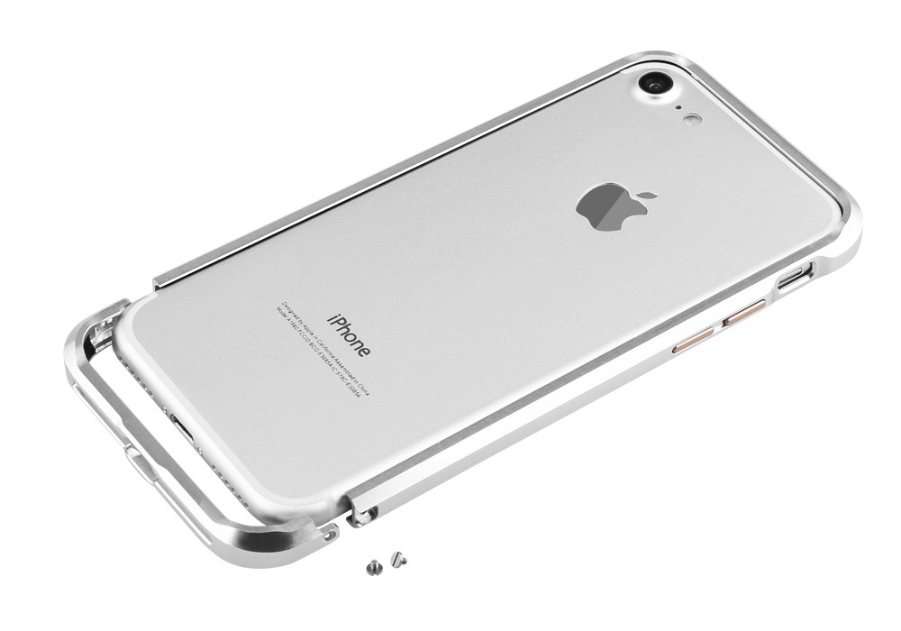 iPhone8 バンパー アルミ ケース アイフォン8 T7 カメラ レンズガード ストラップホール付