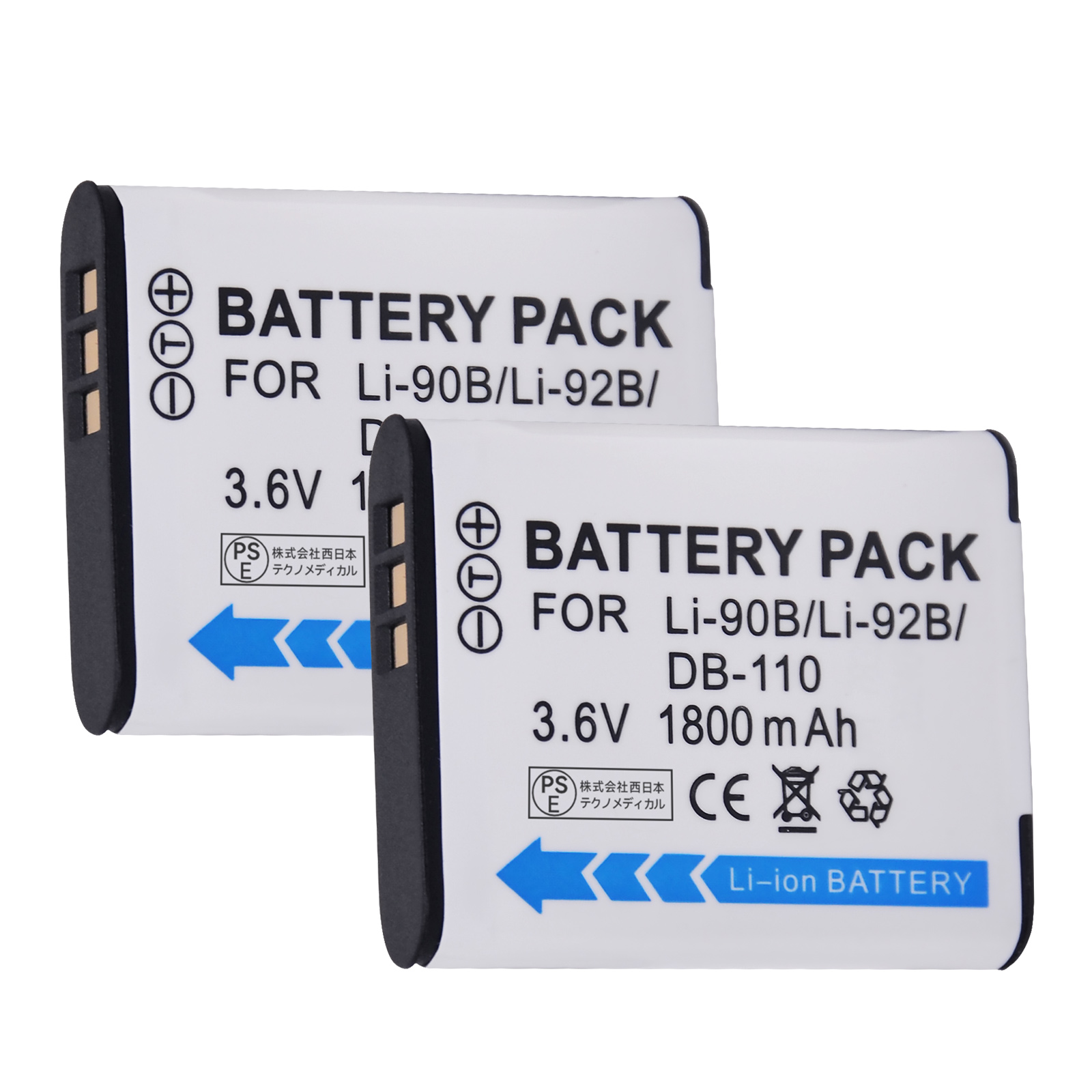 新品 Olympus TG-5 互換バッテリー 1800mAh 3.6V 対応用 1年保証 高