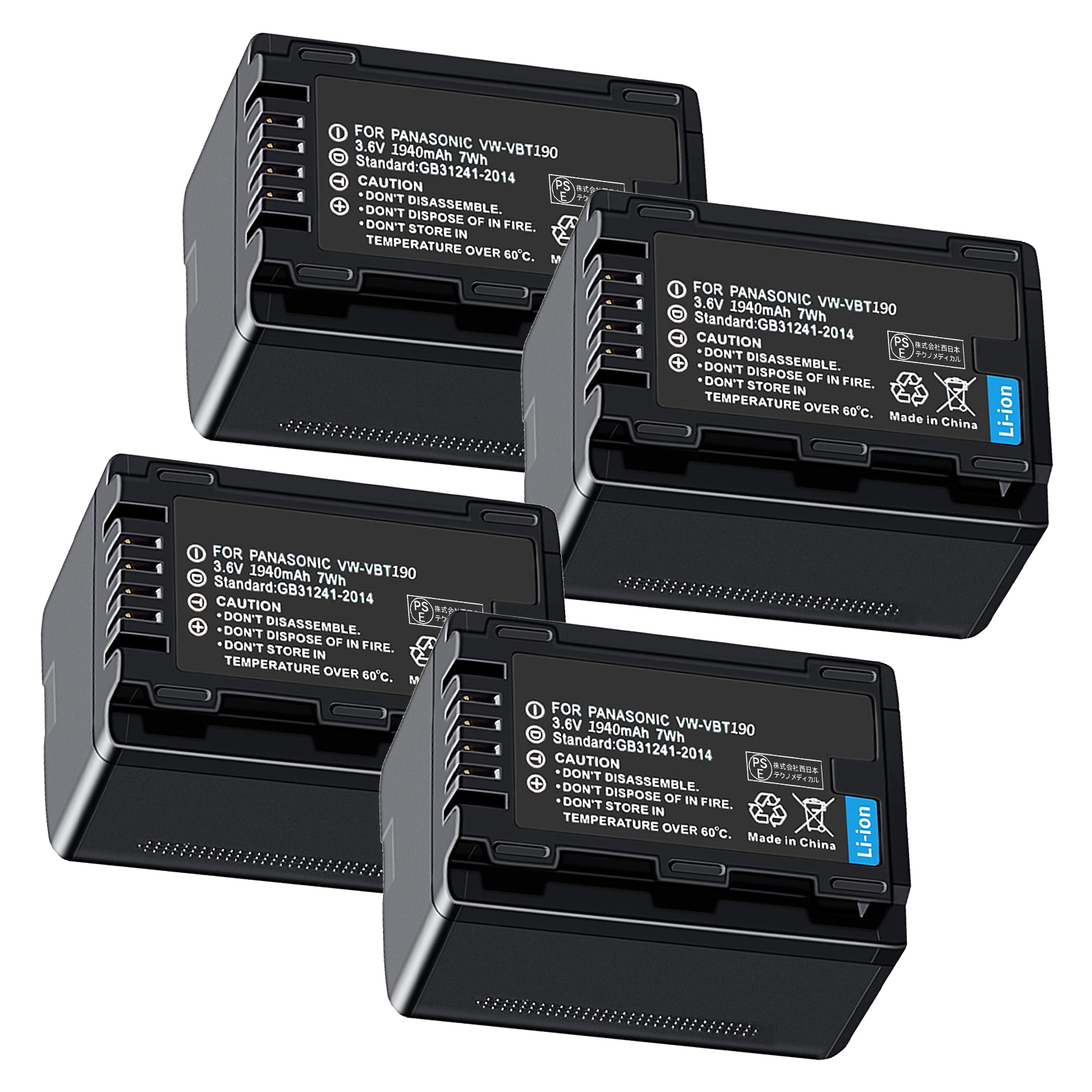 【継続期間押さえる 5%OFF】新品 Panasonic HC-V360MS 取り替えっこ乾電池 1950mAh 3.6V 対適用業務 1年言いはなつ 高性能 PSE公証 取り替えっこバッテリ風呂敷き包み ZCZ