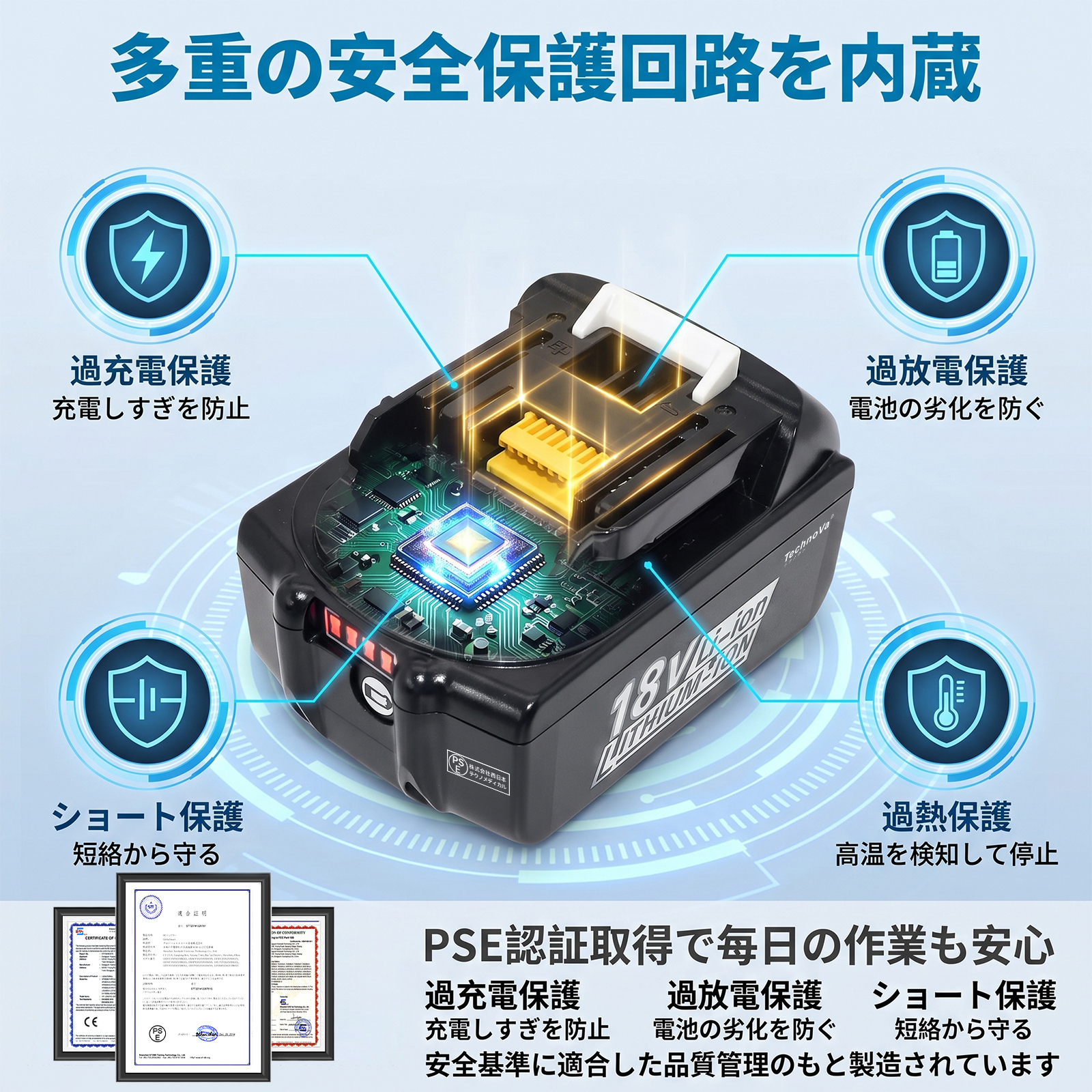 【5%OFF】マキタ 互換 18V バッテリー...の詳細画像5