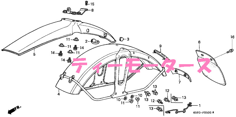 ホンダ（HONDA） ☆TAKEGAWA タケガワ レッド リアサス 左右セット