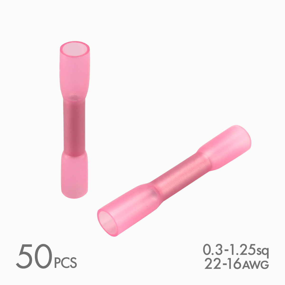圧着スリーブ 防水型 22- 16AWG 0.3- 1.25sq 圧着端子 50個セット
