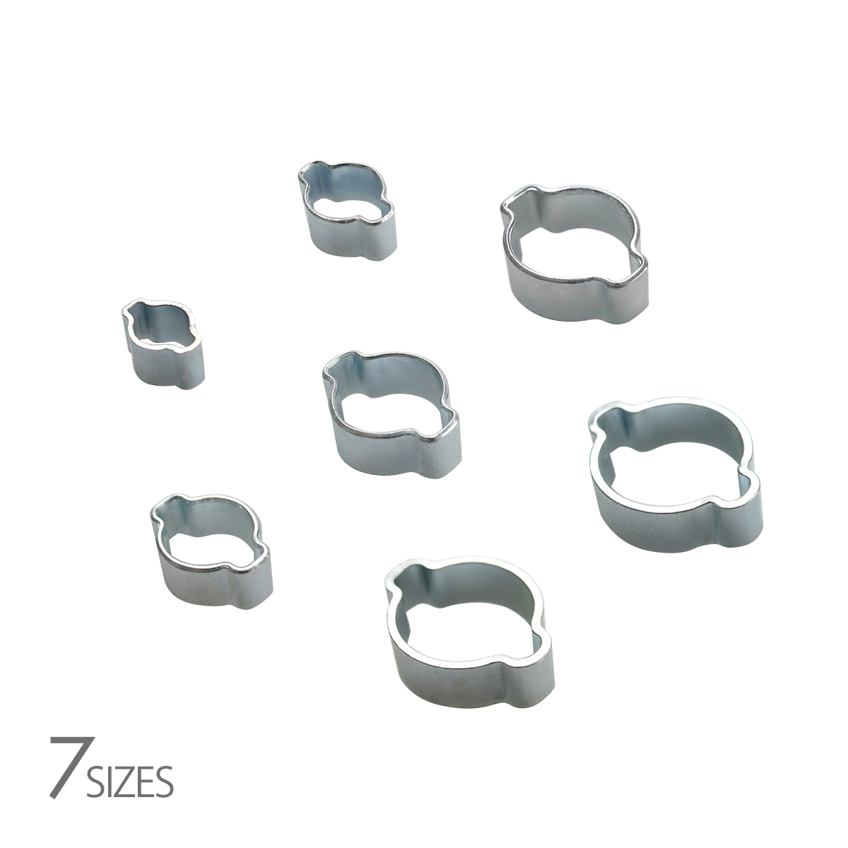 ツーイヤー ホースバンド スチール製 7種類 合計140個セット ホース