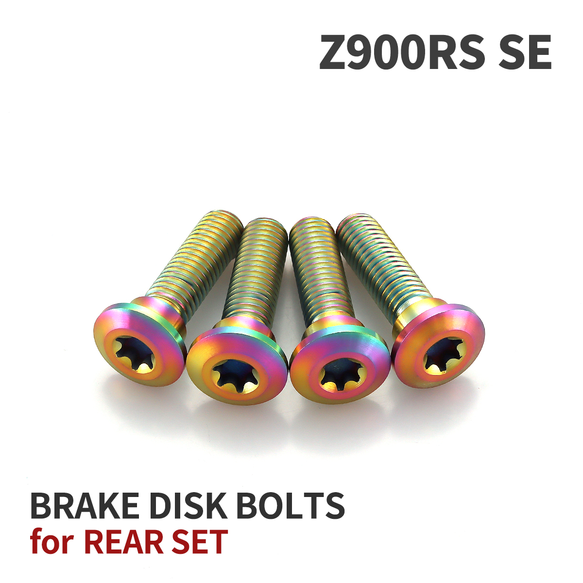 Z900RS SE 64チタン ブレーキディスクローターボルト リア用 4本セット 