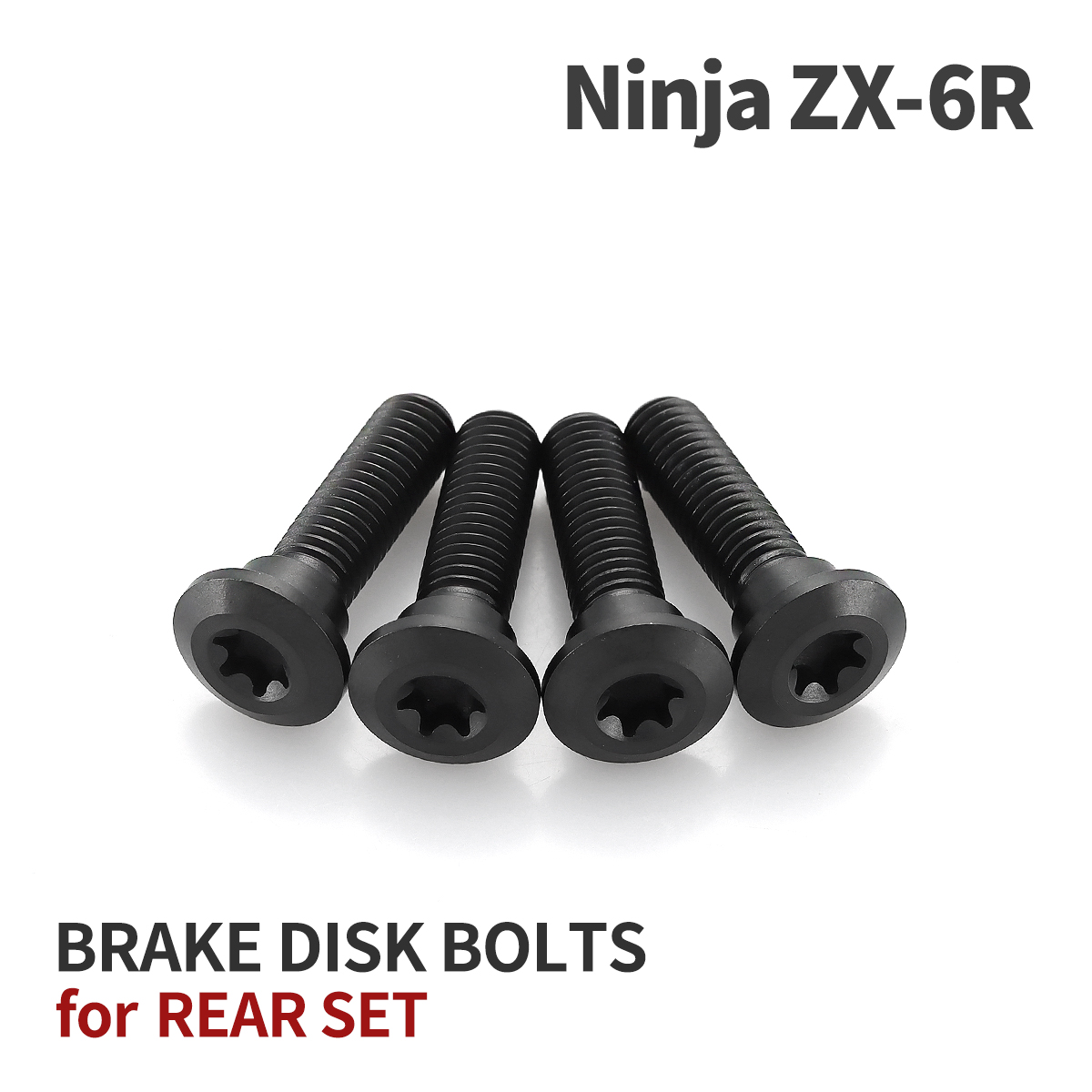 Ninja ZX-6R 64チタン ブレーキディスクローターボルト リア用 4本 