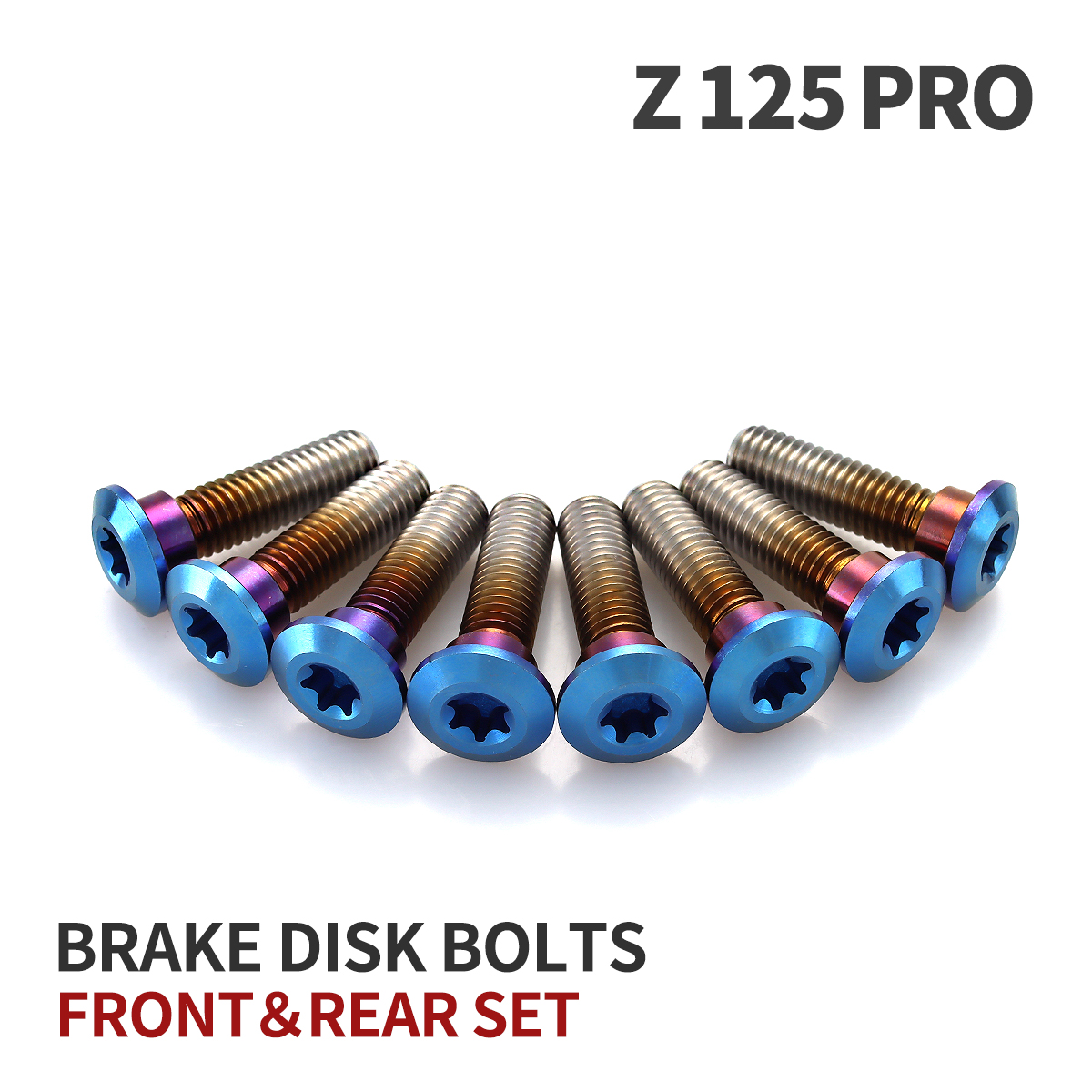 TZ１２５ブレーキ部品 Z125 PRO 64チタン ブレーキディスクローターボルト フロント