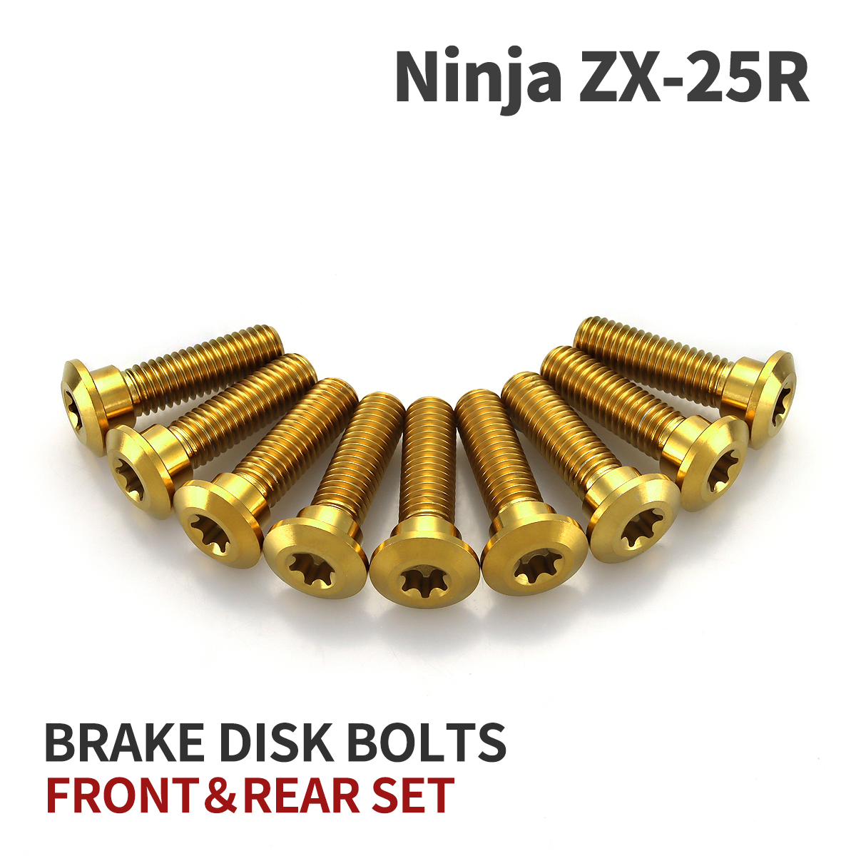 Ninja ZX-25R 64チタン ブレーキディスクローターボルト フロント リア 