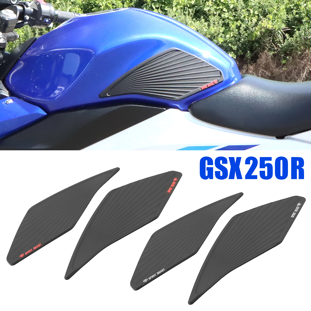 GSX250R タンクパッド ニーグリップ パッド プロテクション ガード 全2 