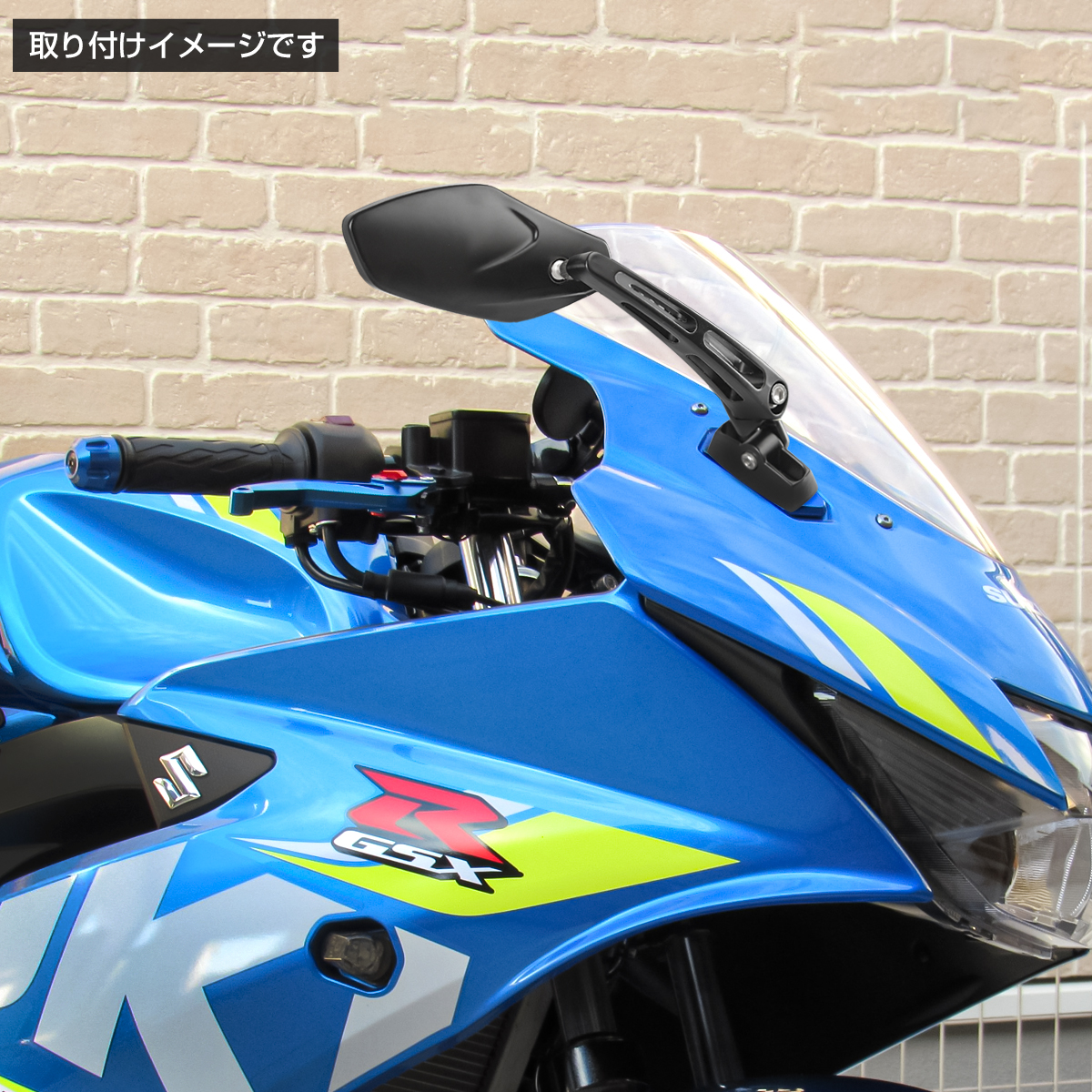 バイク ミラー アルミビレット カウルミラー ポリゴンタイプ