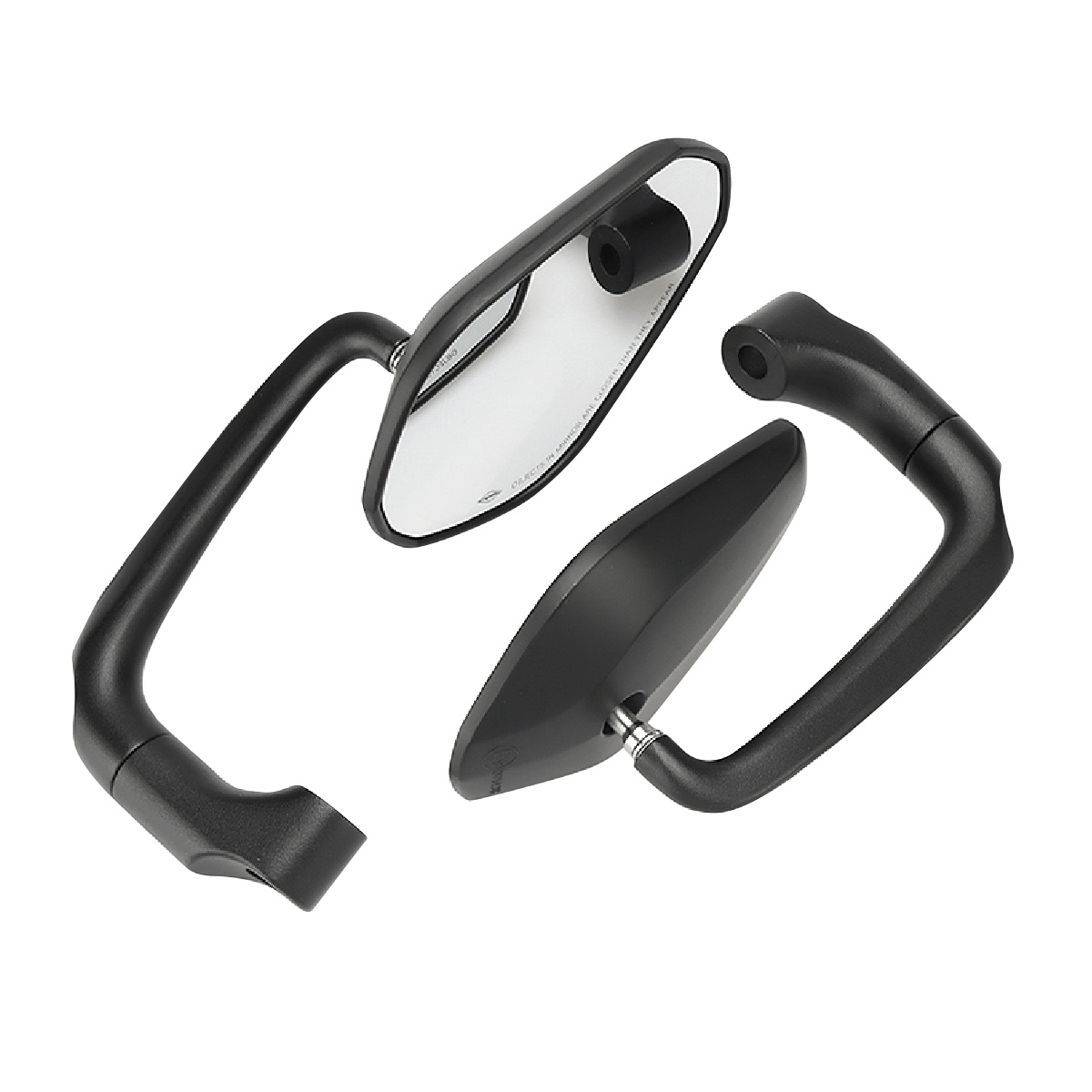 バイク 汎用 2WAY バレンミラー バーエンドミラー 切り替え可 左右