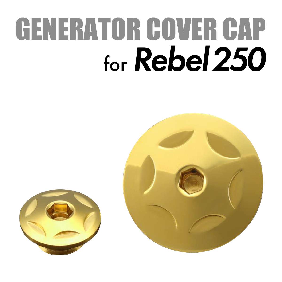レブル250 REBEL カスタム エンジンカバー キャップ セット ホンダ ゴールド TH0294