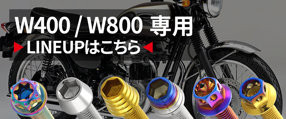 W400 W800 エンジンカバー クランクケース ボルト 30本セット