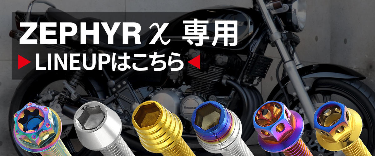 カワサキ ゼファーχ カイ エンジンカバー クランクケース ボルト