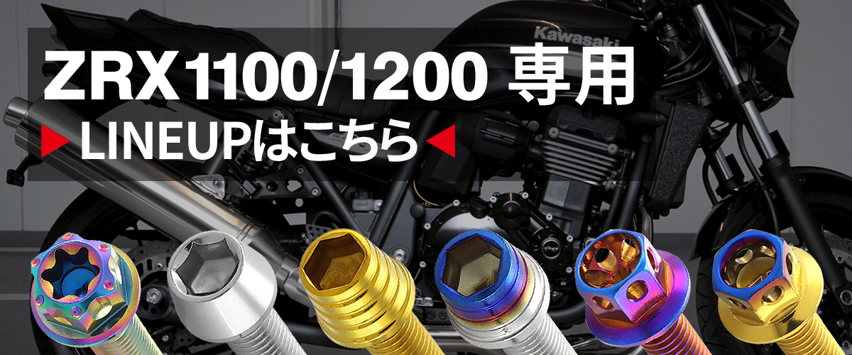 ZRX1100 ZRX1200/R/S DAEG エンジンカバー クランクケース ボルト 25本 