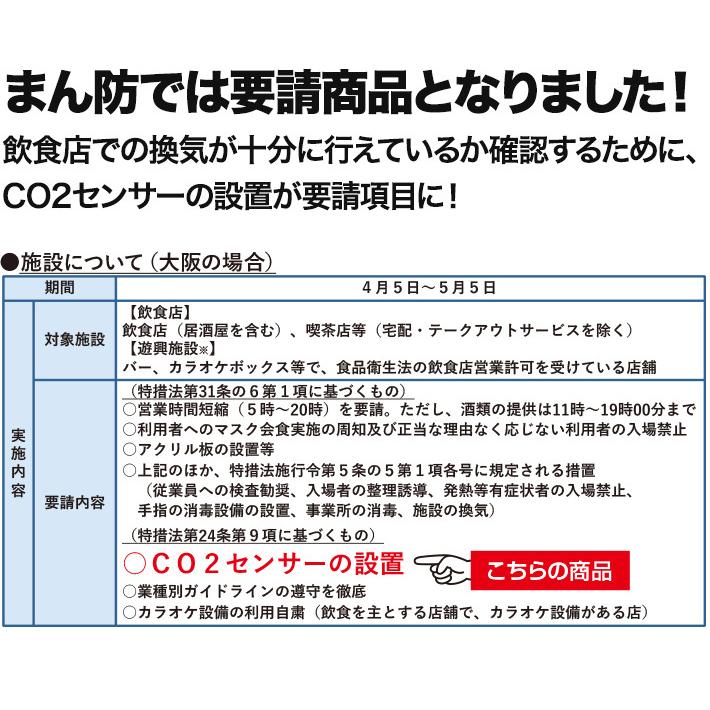 CO2センサー 電池式 USB給電 二酸化炭素 濃度 測定 アラーム付き | ブランド登録なし | 02