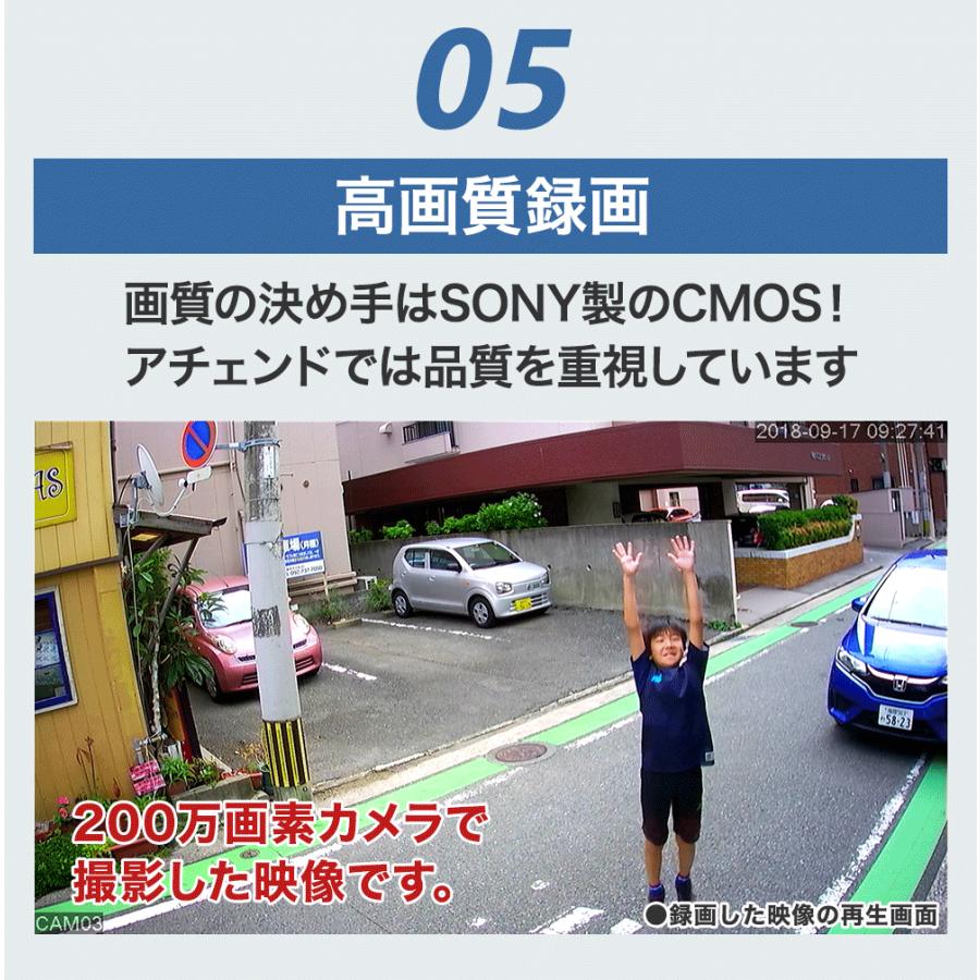 最大100メートル無線可能！ フルハイビジョン 300万画素 ワイヤレス防犯カメラ1台2台3台4台5台6台7台8台とモニター一体型録画機セット  WL-830MS | ブランド登録なし | 16