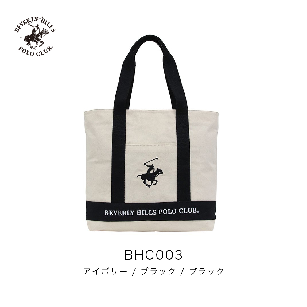 BEVERLY HILLS POLO CLUB トートバッグ BHC003 200724 IVORY BEVERLY HILLS POLO CLUB キャンバストートバッグ レディース
