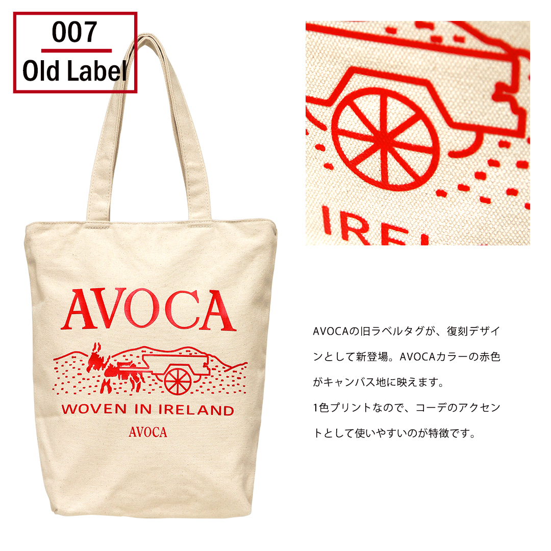 トートバッグ 帆布 コットン ブランド ファスナー フラミンゴ エコバッグ スコーン 羊 アイルランド 入学 入社 } AVOCA アヴォカ Tote  Bag 10種 ACT-001