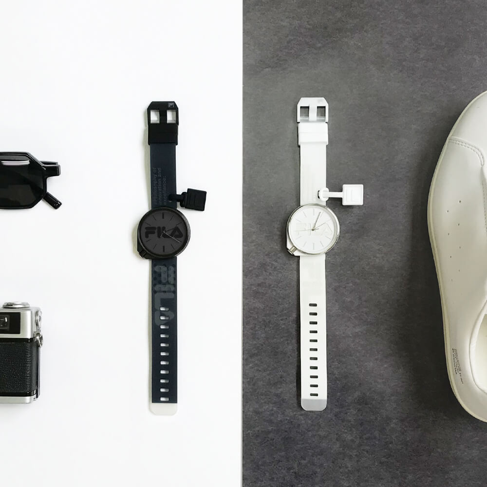 おソロコーデ　フィラ　腕時計　ペア腕時計　オシャレ　白　黒　モノトーン　日本限定モデル japanlimited