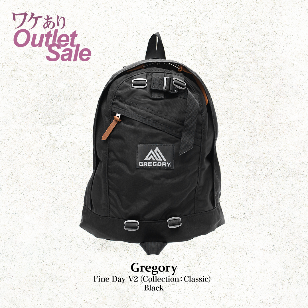 アウトレット B品 GREGORY ブランド グレゴリー Fine Day V2 Classic Collection BLACK（ 271671  ）137539 1041 バックパック リュック