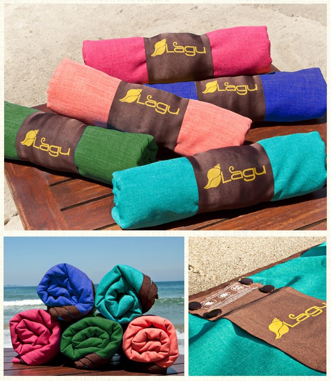 ビーチタオル 大判 速乾 砂がつかない ビーチブランケット LAGU ラージ