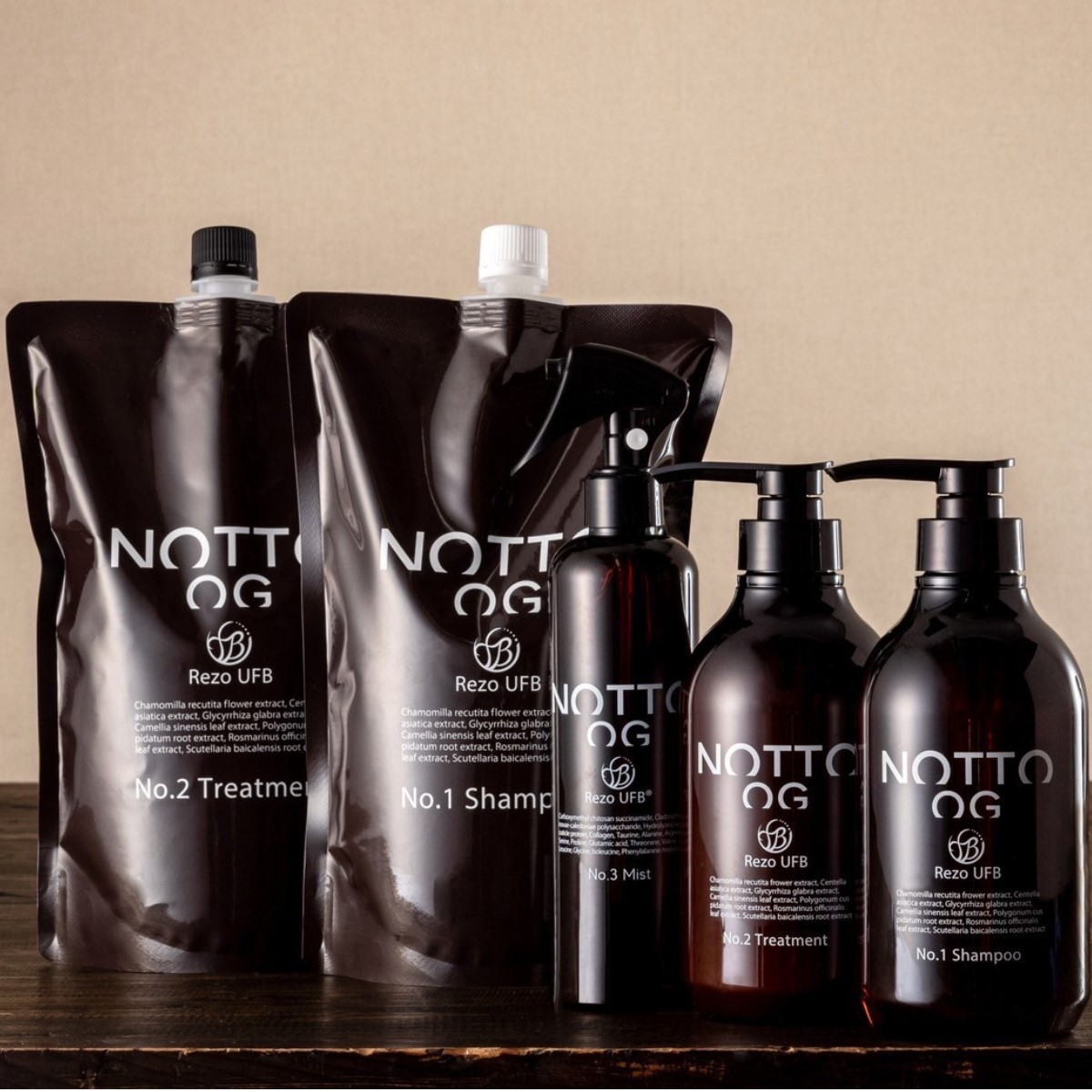 NOTTO OG NO.1 シャンプー 本体＆No.2トリートメント詰め替え NOTTO OG NO.1 シャンプー 500ml マーキュリーコスメティック