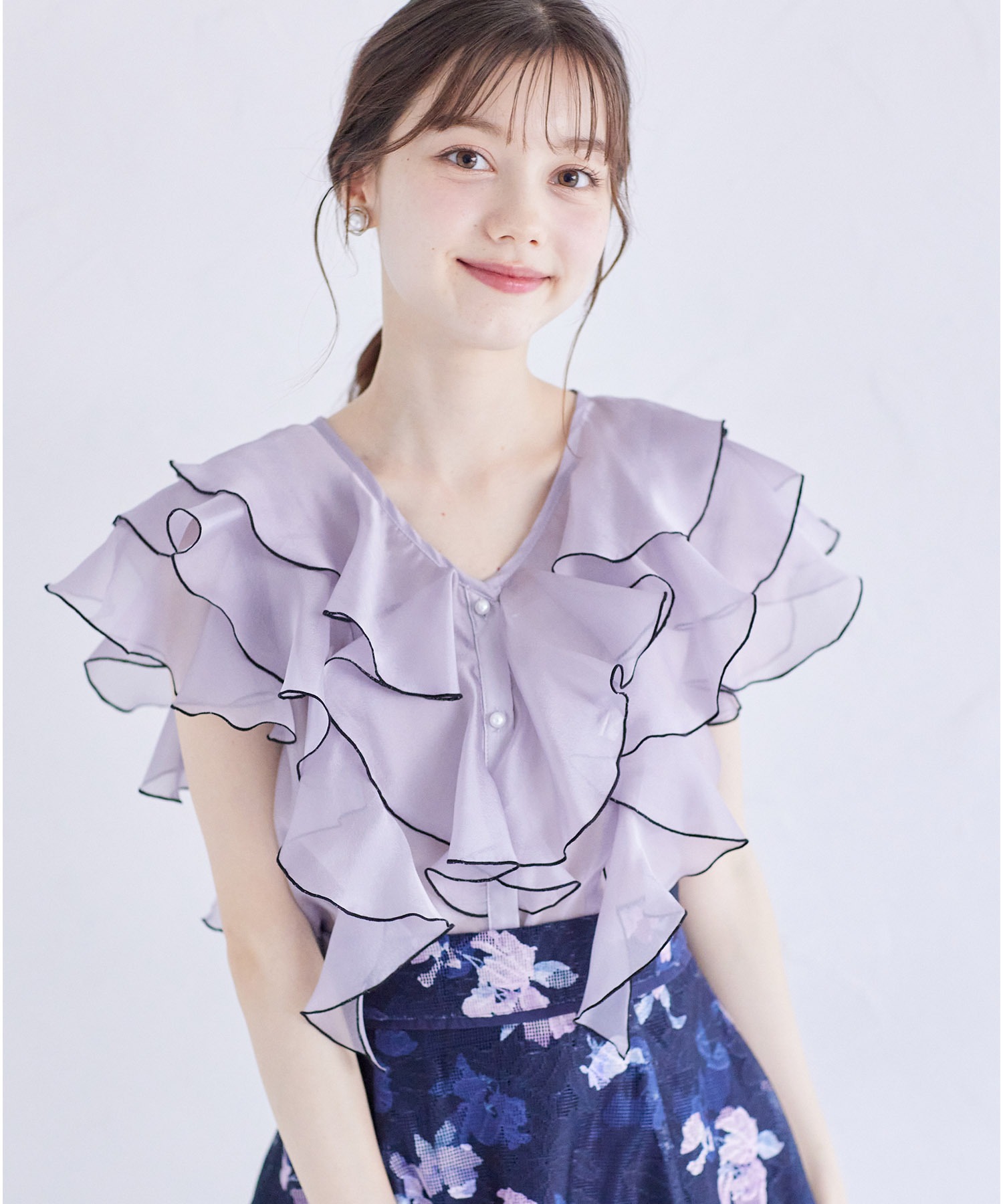 tocco closet（トッコ クローゼット） キャミソール付きパールボタン 