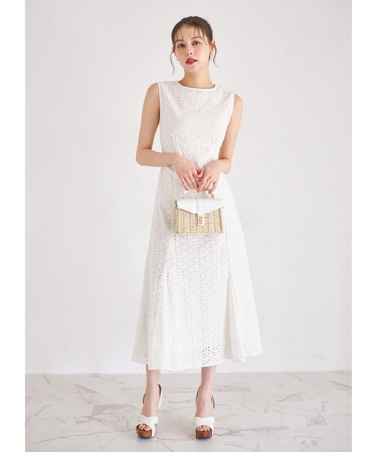 tocco closet バックレースアップコットンレースマーメイド