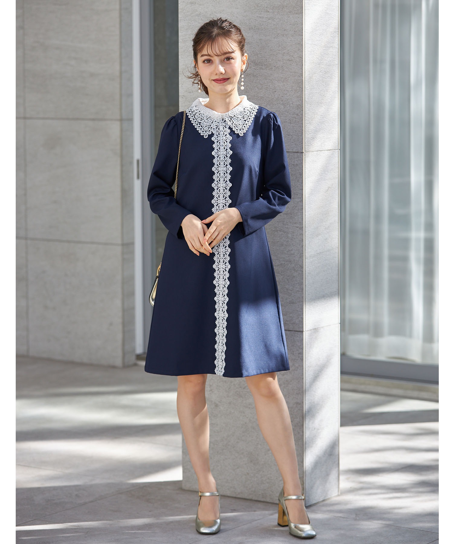 tocco closet（トッコ クローゼット） 2WAYレース襟付きバイカラー