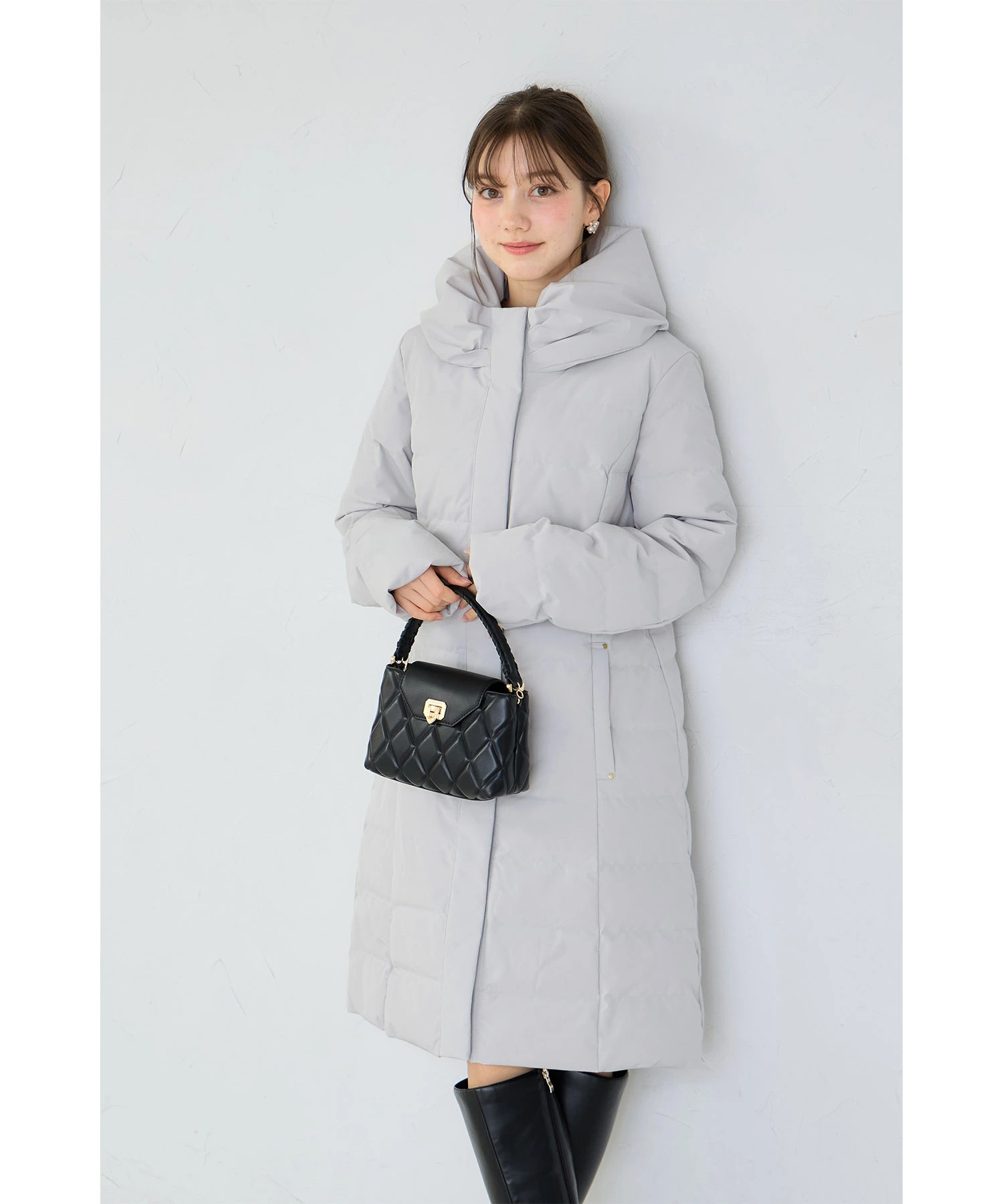 tocco closet（トッコ クローゼット） リボンカラーダウンロングコート