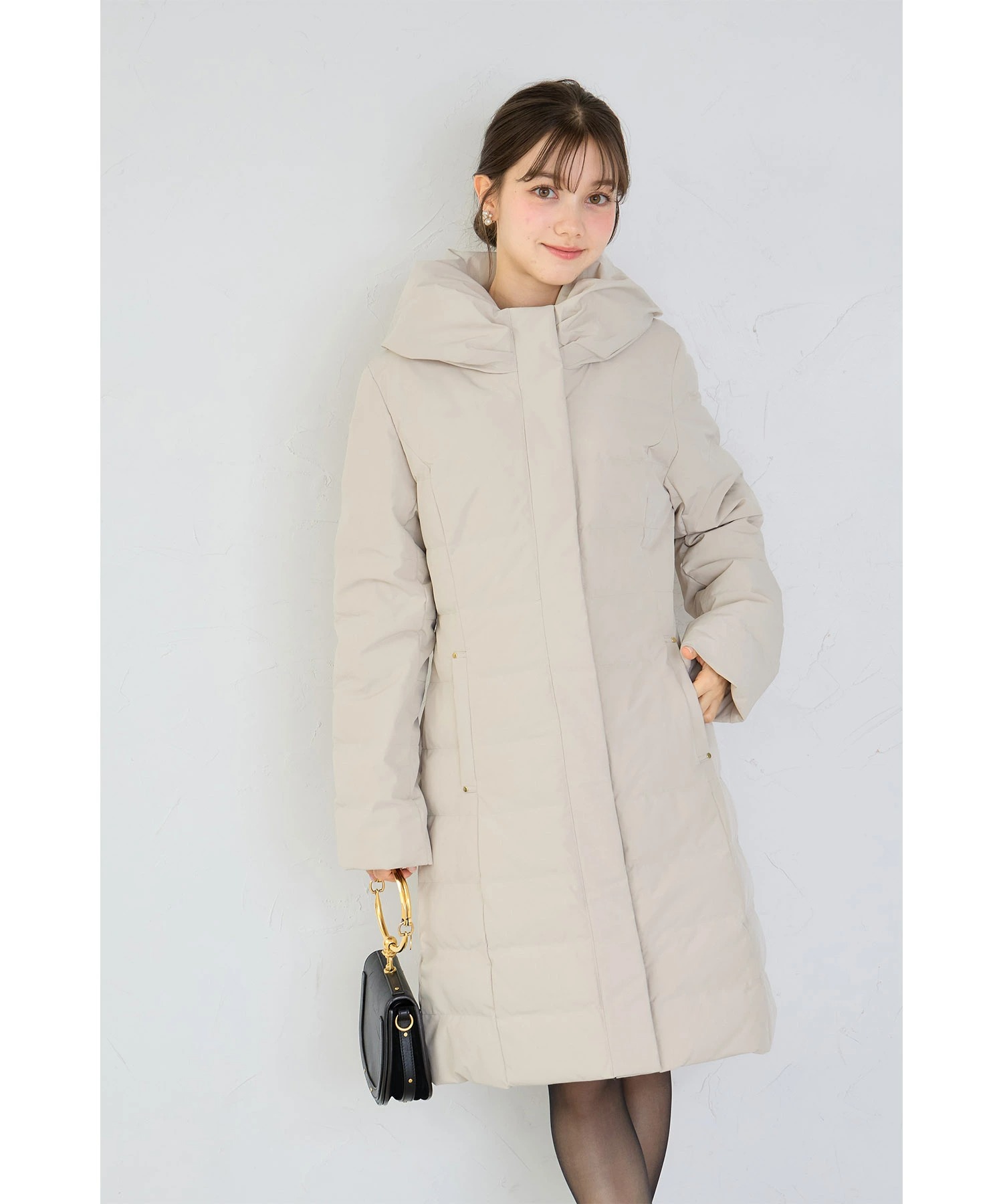 tocco closet（トッコ クローゼット） リボンカラーダウンロングコート