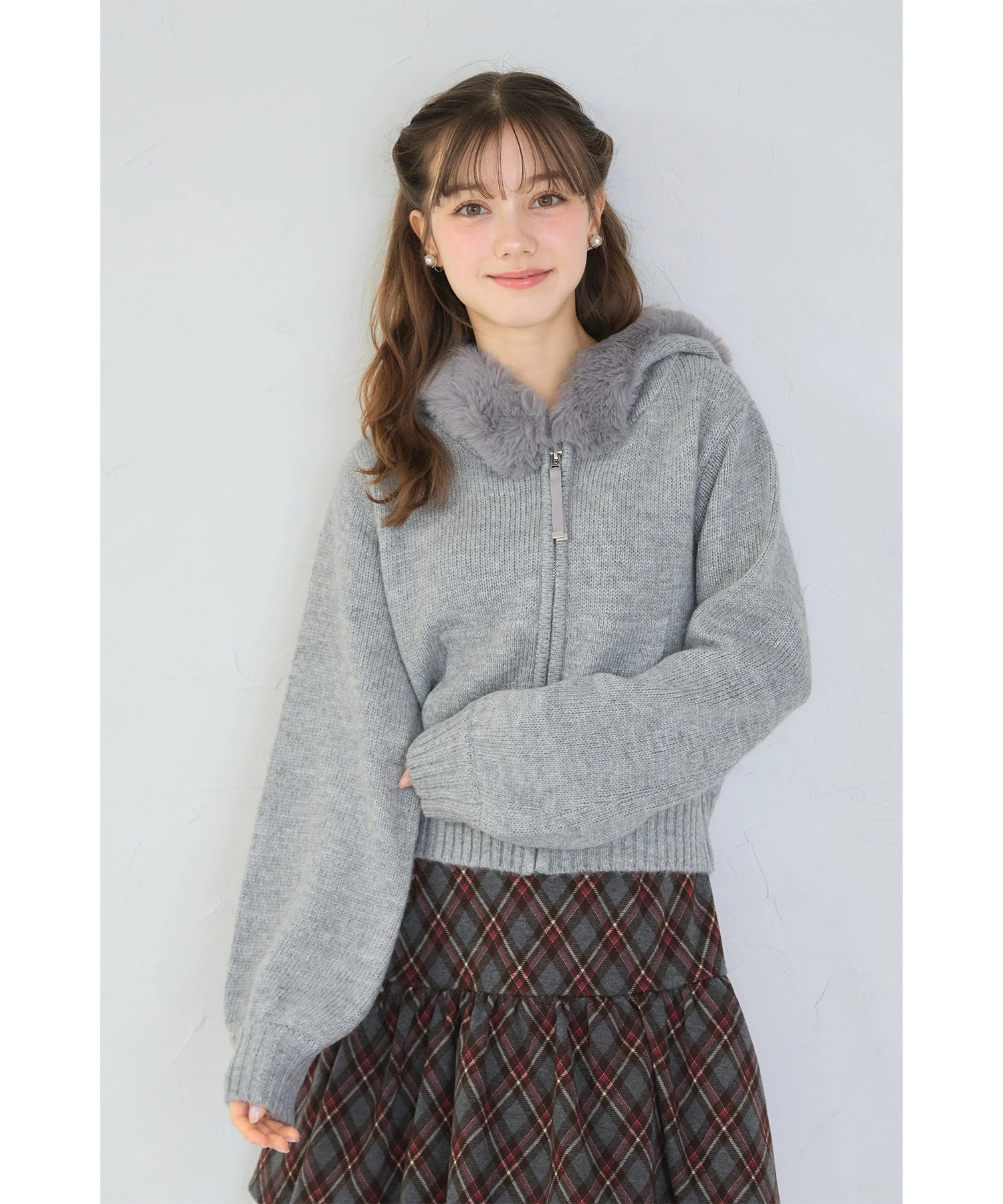 tocco closet（トッコ クローゼット） ファー付きニットパーカー 1月5