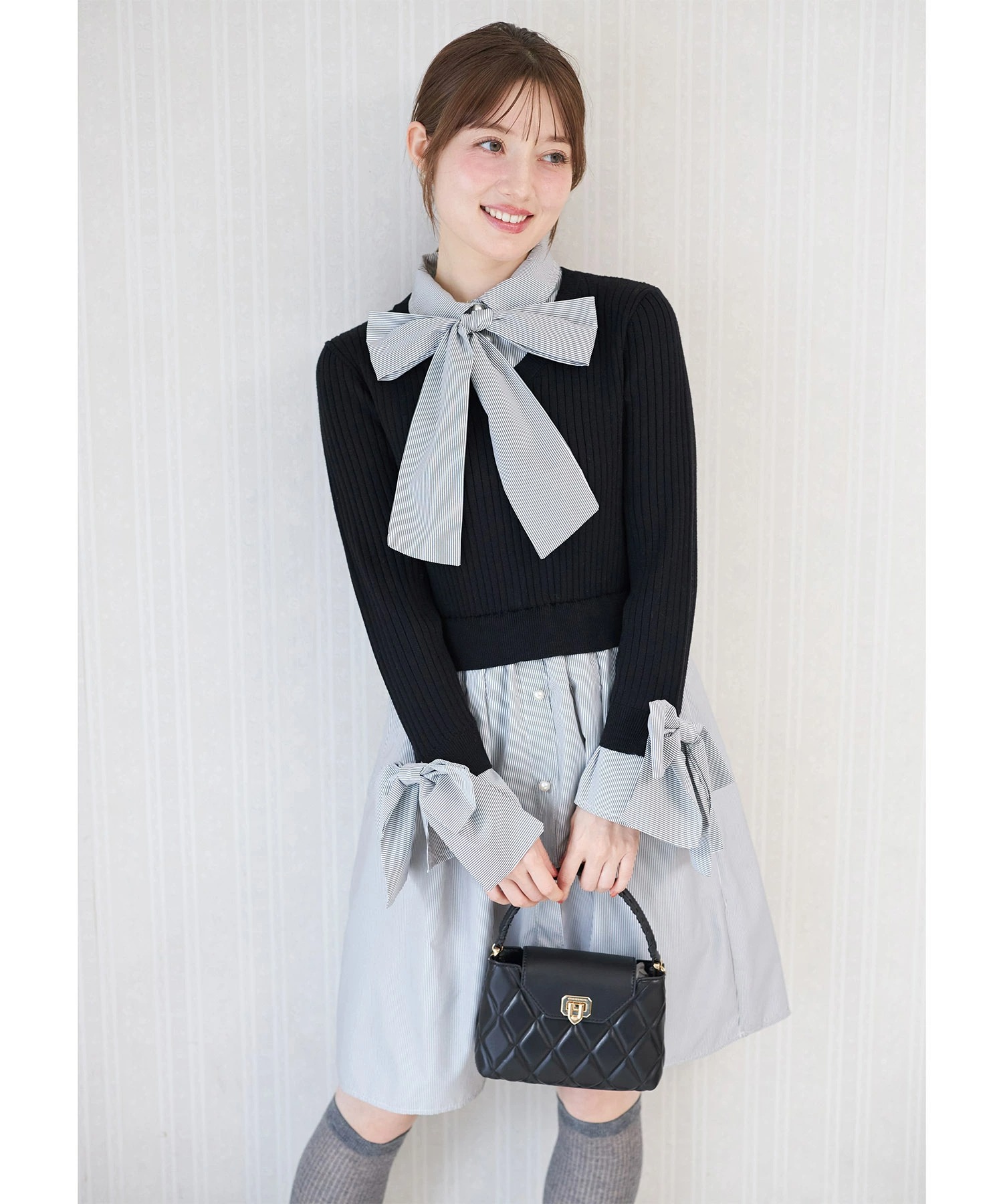 tocco closet（トッコ クローゼット） 2WAYボウタイリボン付き 