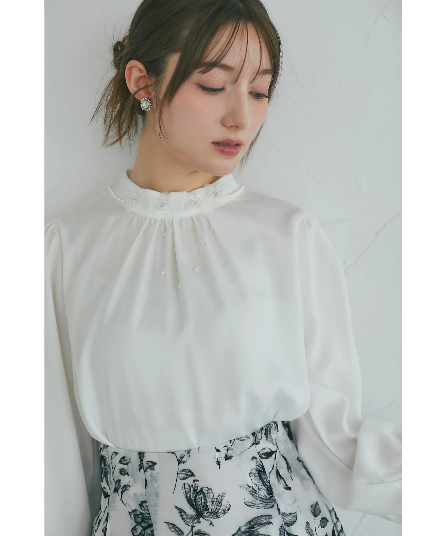 tocco closet（トッコ クローゼット） 立体フラワーモチーフ＆パール 
