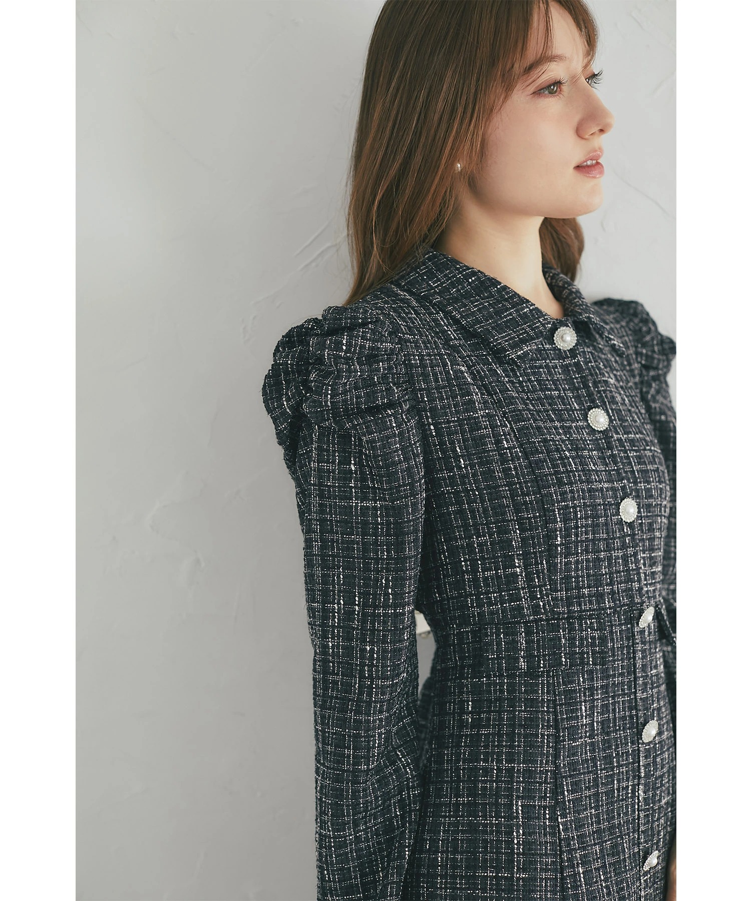 tocco closet（トッコ クローゼット） パール釦パワーショルダー