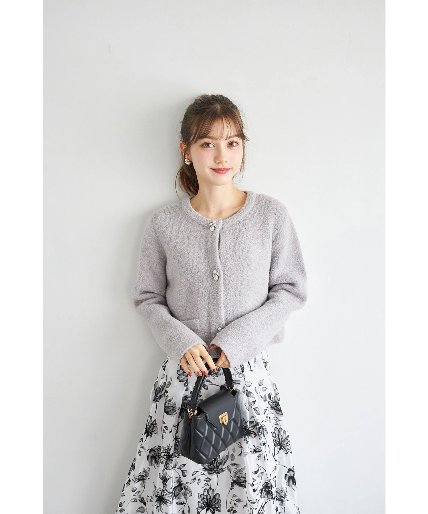 のざ tocco closet（トッコ クローゼット） パール＆ビジュー付きニット