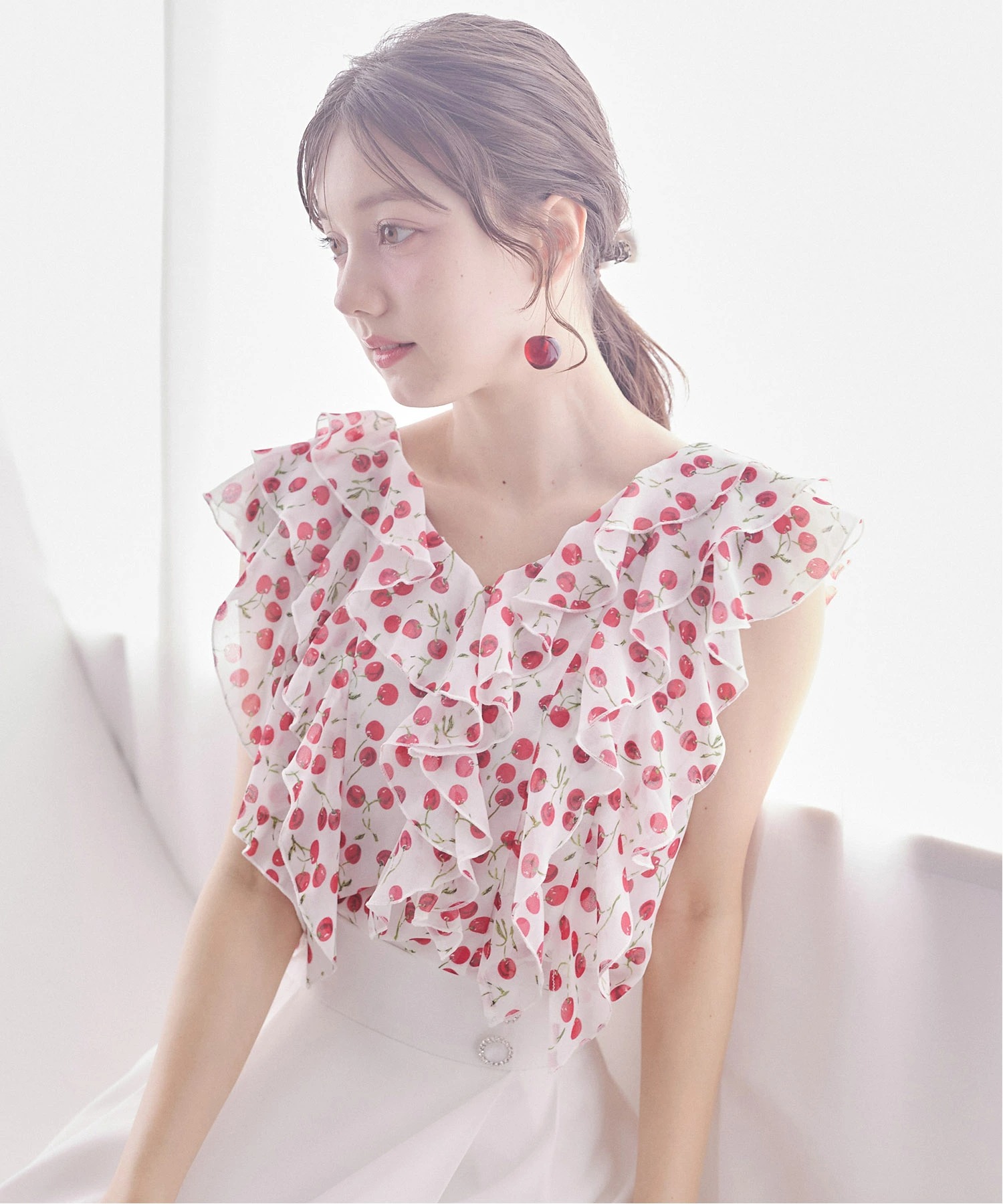 tocco closet（トッコ クローゼット） インナー付きチェリープリント