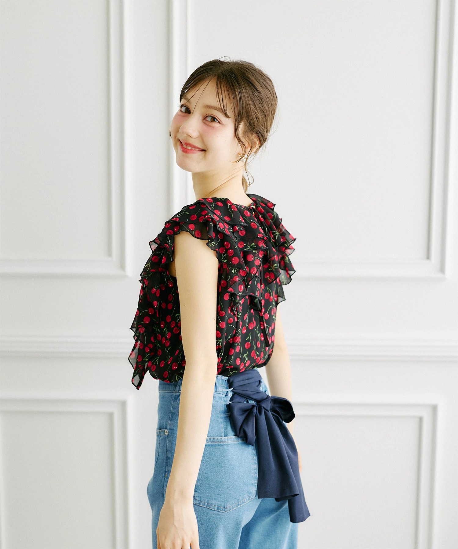 tocco closet（トッコ クローゼット） インナー付きチェリープリント