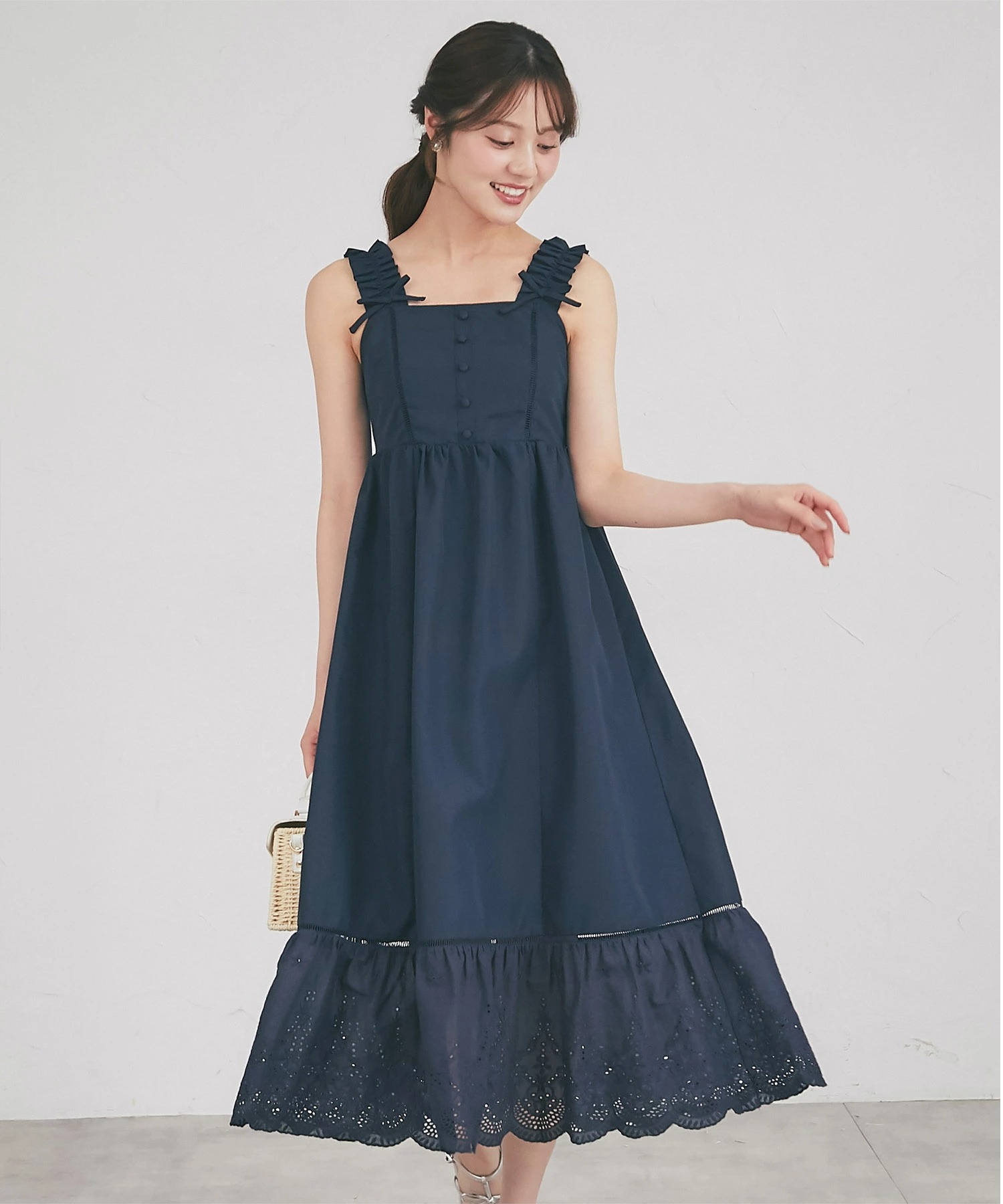 tocco closet（トッコ クローゼット） リボン付きカットワークレース 