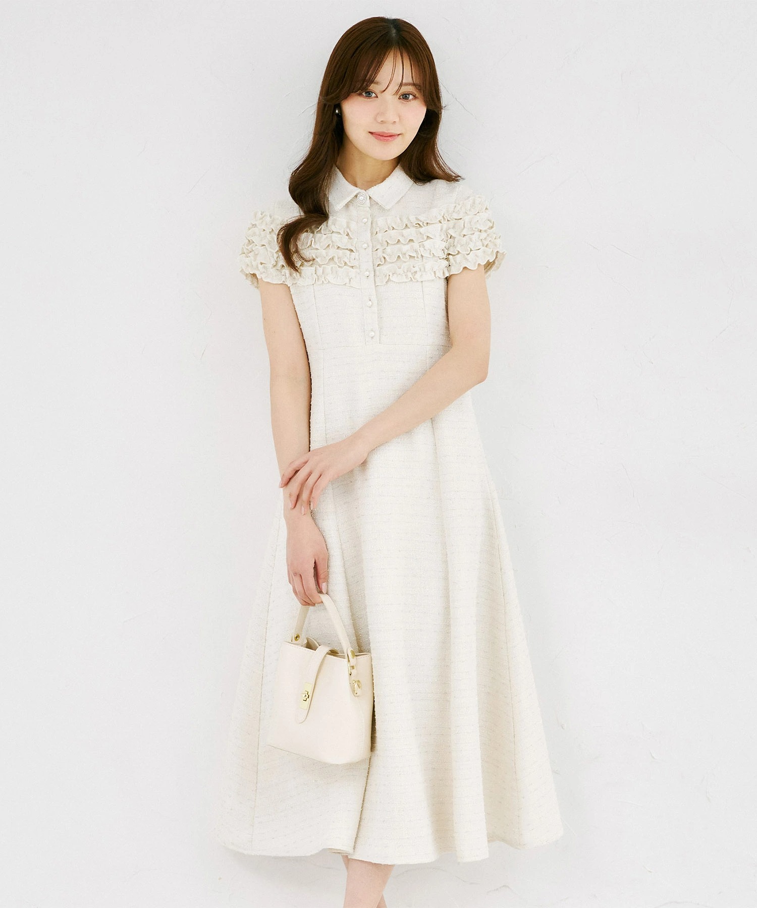 tocco closet（トッコ クローゼット） ホイップフリル付きパール釦