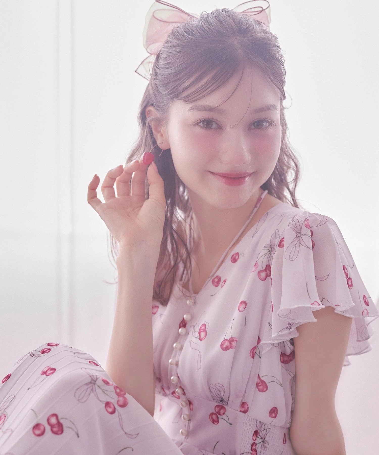 tocco closet（トッコ クローゼット） パール付きチェリー×リボン