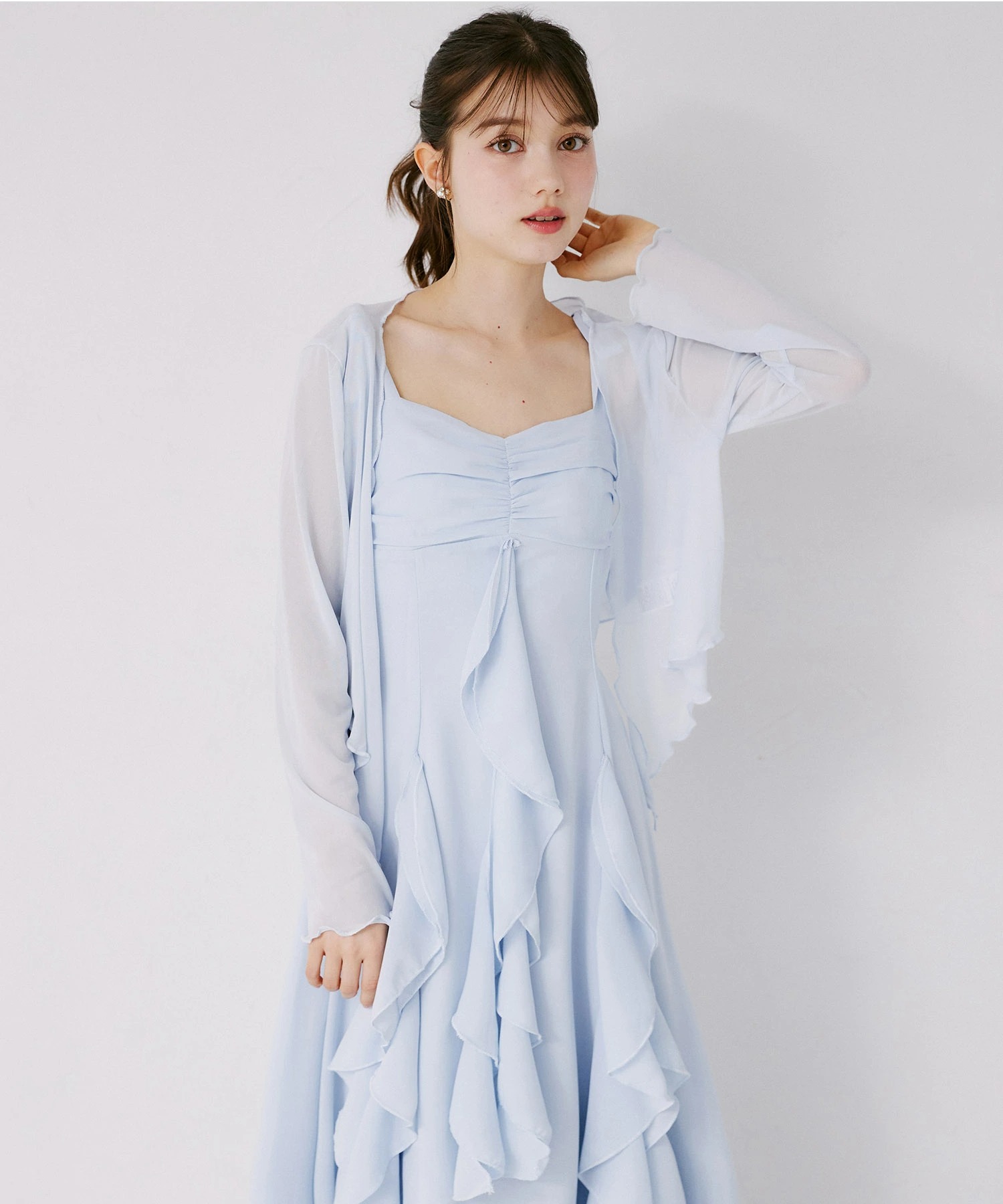 tocco closet（トッコ クローゼット） チュールボレロ×肩リボン