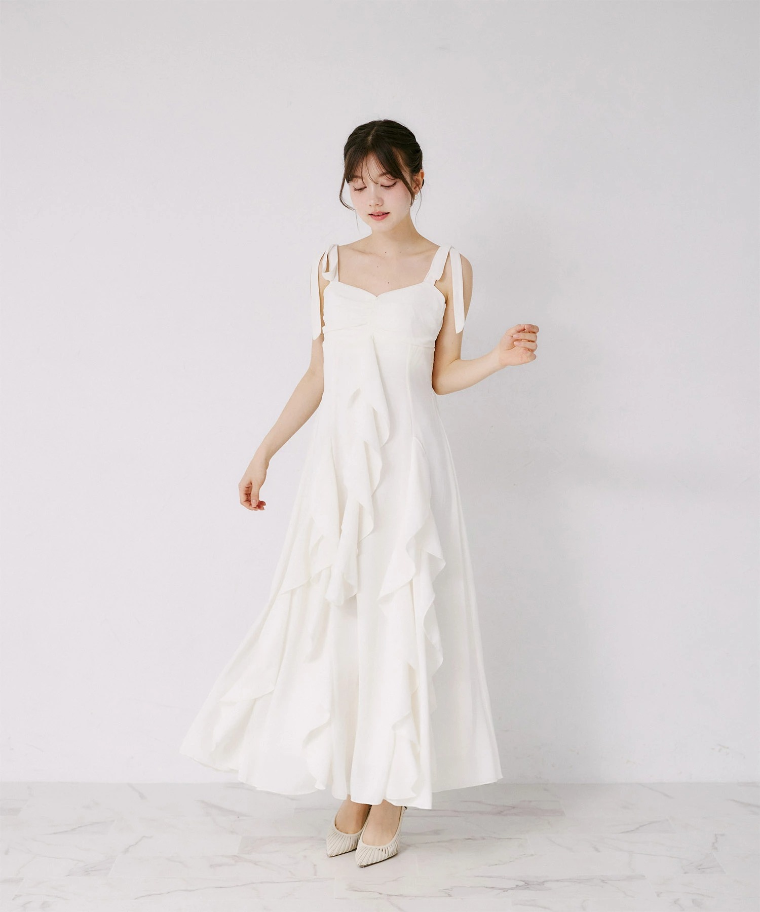 トッカ　ボレロセット　リボン　チュール　ワンピース　ロンパース　80 90 長袖 tocco closet（トッコ クローゼット） チュールボレロ×肩リボン