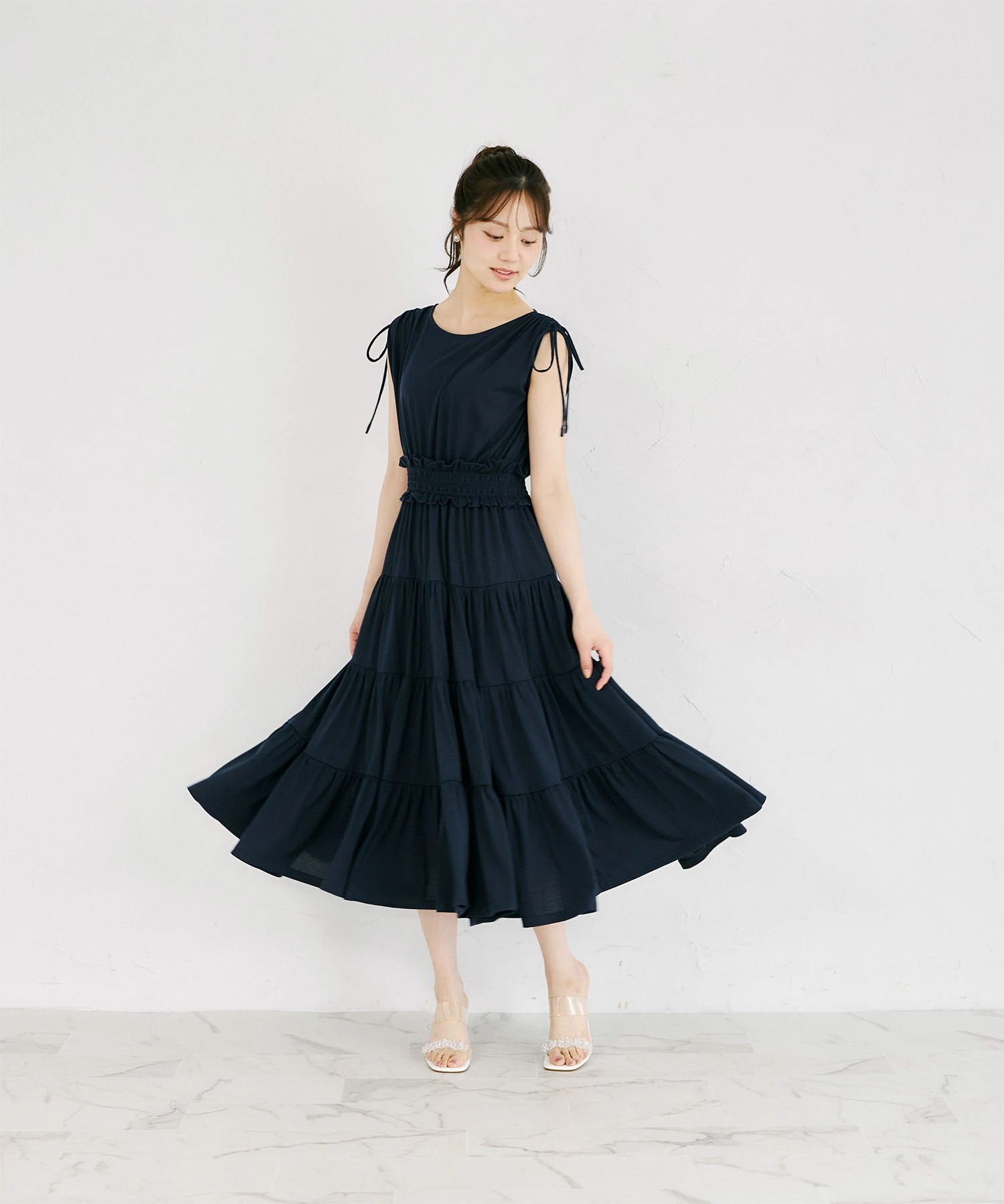 tocco closet（トッコ クローゼット） リボンドロストショルダー 